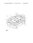 FASTENING DEVICE FOR RELEASABLY FASTENING A MECHANISM IN THE REGION OF A     FLOOR OF AN AIRCRAFT OR SPACE CRAFT AND ARRANGEMENT FOR A CARGO LOADING     SYSTEM diagram and image