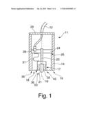 MEASURING PROBE FOR MEASURING THE THICKNESS OF THIN LAYERS, AND METHOD FOR     THE PRODUCTION OF A SENSOR ELEMENT FOR THE MEASURING PROBE diagram and image