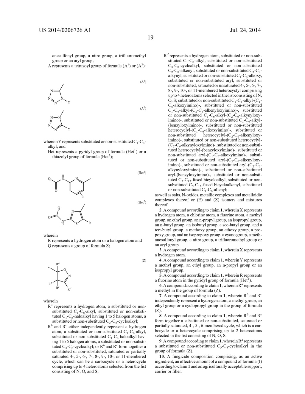 FUNGICIDE HYDROXIMOYL-TETRAZOLE DERIVATIVES - diagram, schematic, and image 20