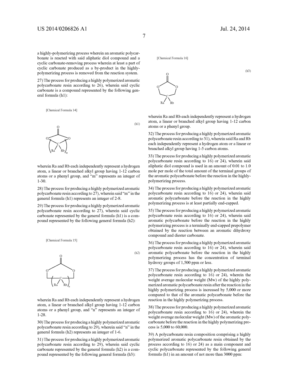 HIGH-FLUIDITY POLYCARBONATE COPOLYMER, PROCESS FOR PRODUCTION HIGHLY     POLYMERIZED AROMATIC POLYCARBONATE RESIN AND AROMATIC POLYCARBONATE     COMPOUND (AS AMENDED) - diagram, schematic, and image 15