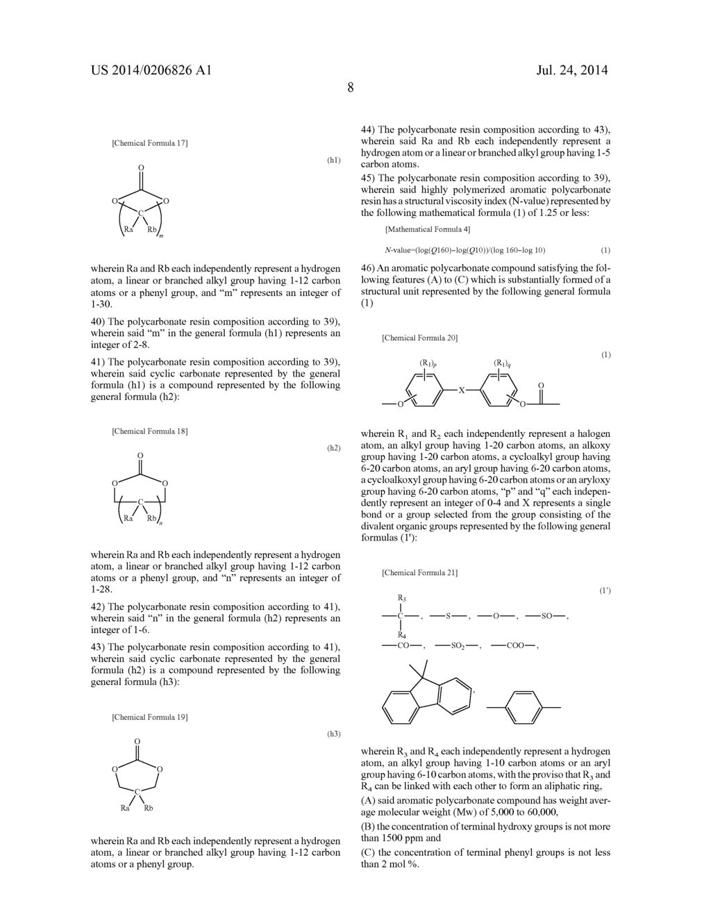 HIGH-FLUIDITY POLYCARBONATE COPOLYMER, PROCESS FOR PRODUCTION HIGHLY     POLYMERIZED AROMATIC POLYCARBONATE RESIN AND AROMATIC POLYCARBONATE     COMPOUND (AS AMENDED) - diagram, schematic, and image 16