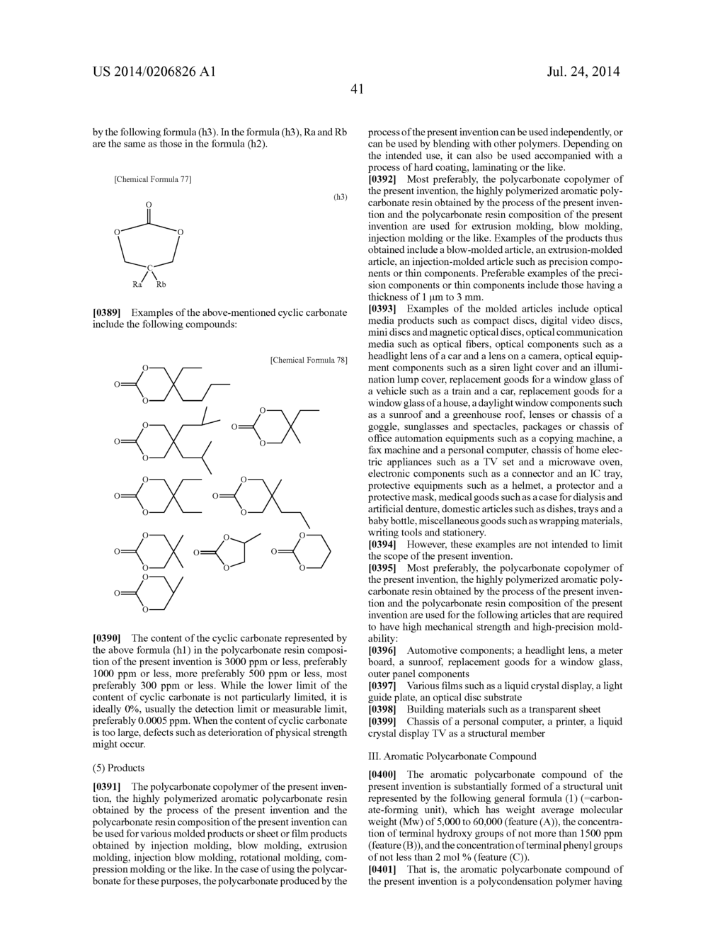 HIGH-FLUIDITY POLYCARBONATE COPOLYMER, PROCESS FOR PRODUCTION HIGHLY     POLYMERIZED AROMATIC POLYCARBONATE RESIN AND AROMATIC POLYCARBONATE     COMPOUND (AS AMENDED) - diagram, schematic, and image 49