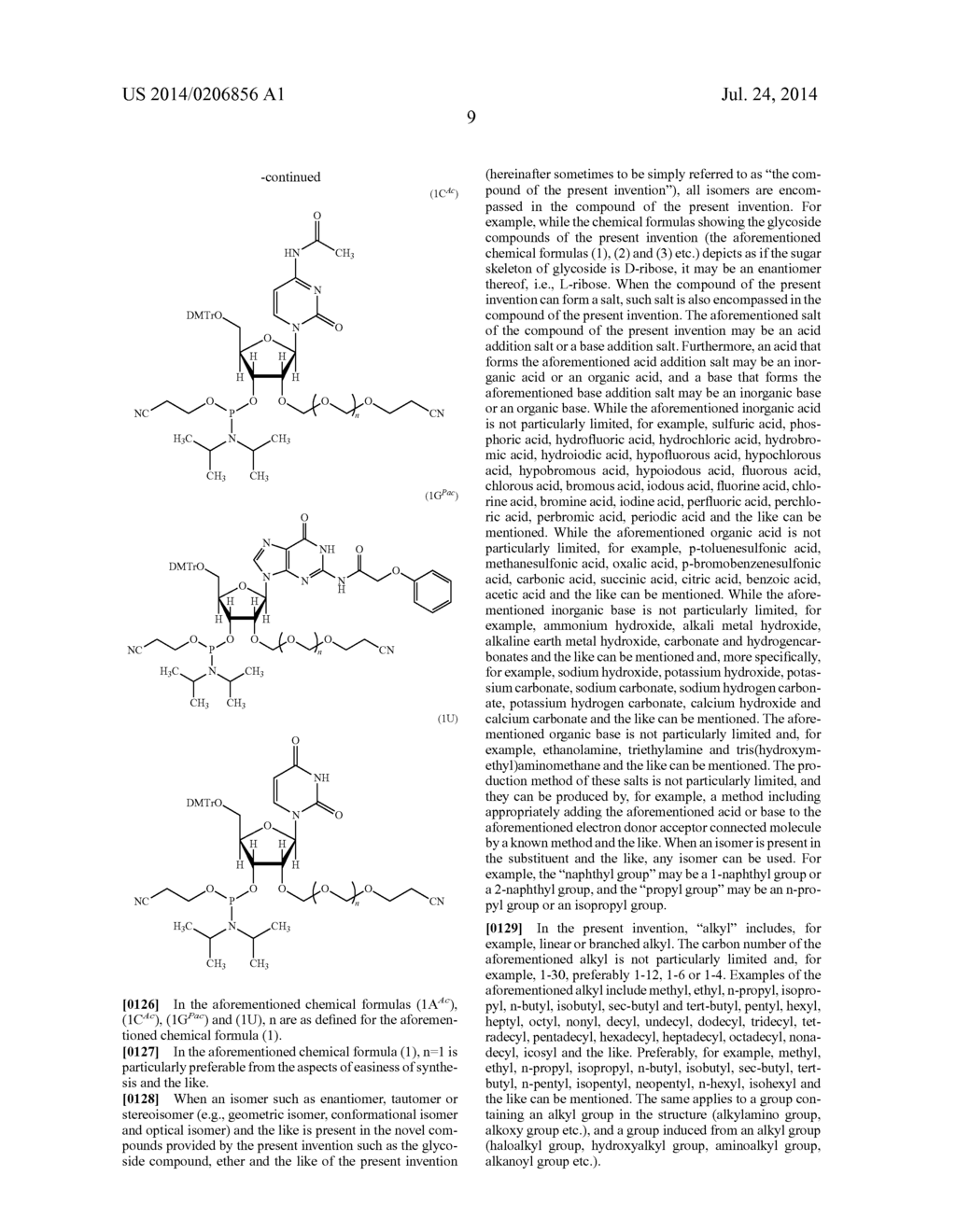 GLYCOSIDE COMPOUND, METHOD FOR PRODUCING THIOETHER, ETHER, METHOD FOR     PRODUCING ETHER, METHOD FOR PRODUCING GLYCOSIDE COMPOUND, METHOD FOR     PRODUCING NUCLEIC ACID - diagram, schematic, and image 13