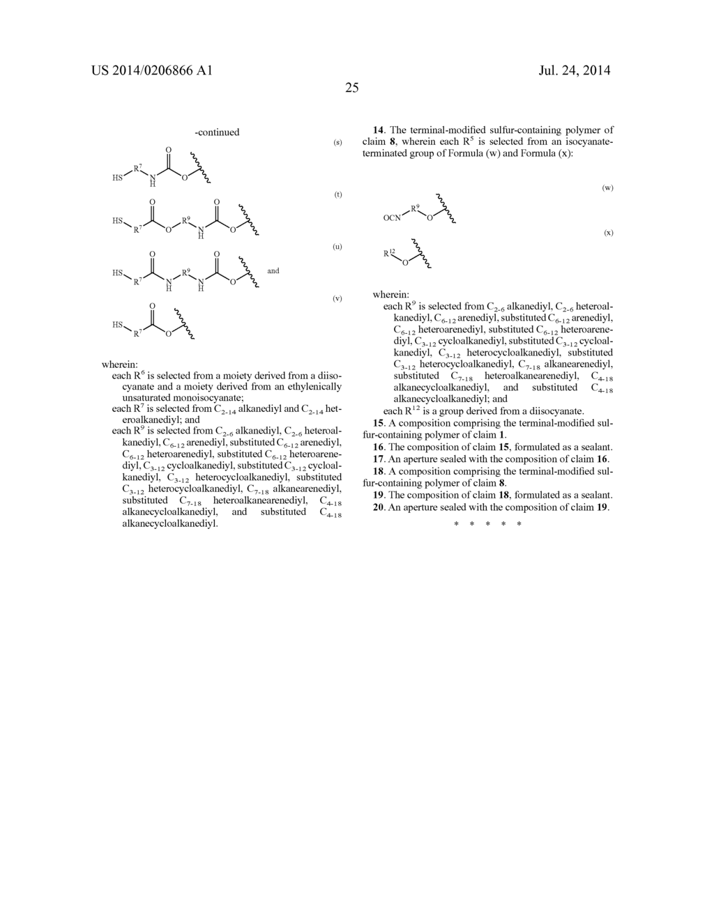 MULTIFUNCTIONAL SULFUR-CONTAINING POLYMERS, COMPOSITIONS THEREOF AND     METHODS OF USE - diagram, schematic, and image 26