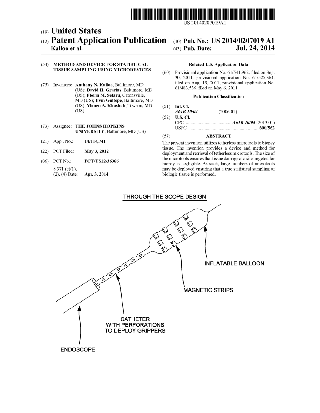 Method and Device for Statistical Tissue Sampling Using Microdevices - diagram, schematic, and image 01