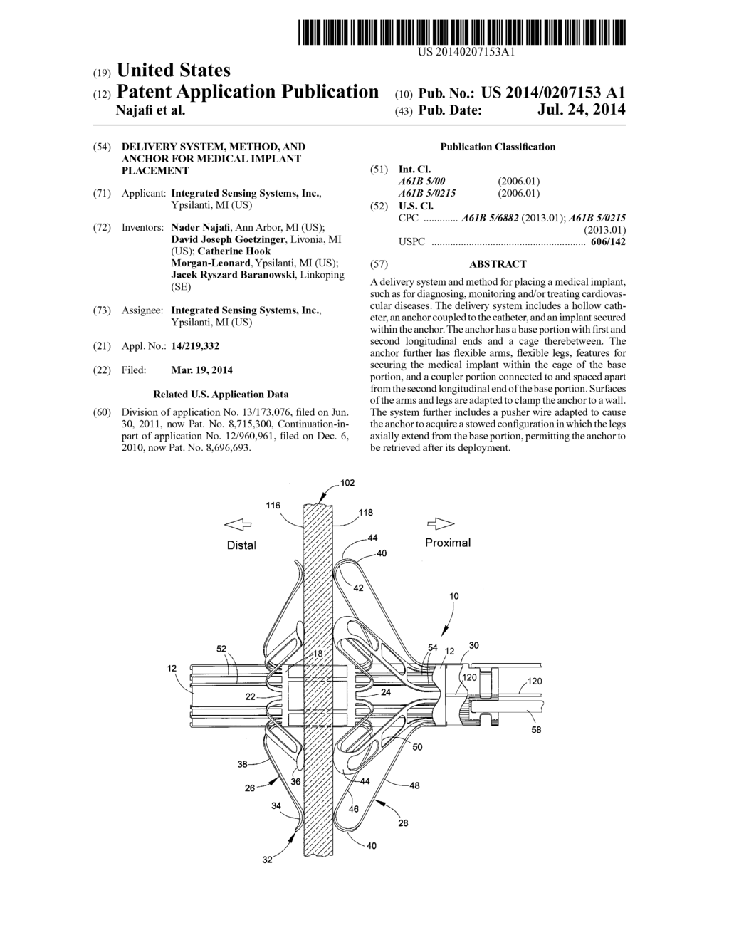 DELIVERY SYSTEM, METHOD, AND ANCHOR FOR MEDICAL IMPLANT PLACEMENT - diagram, schematic, and image 01