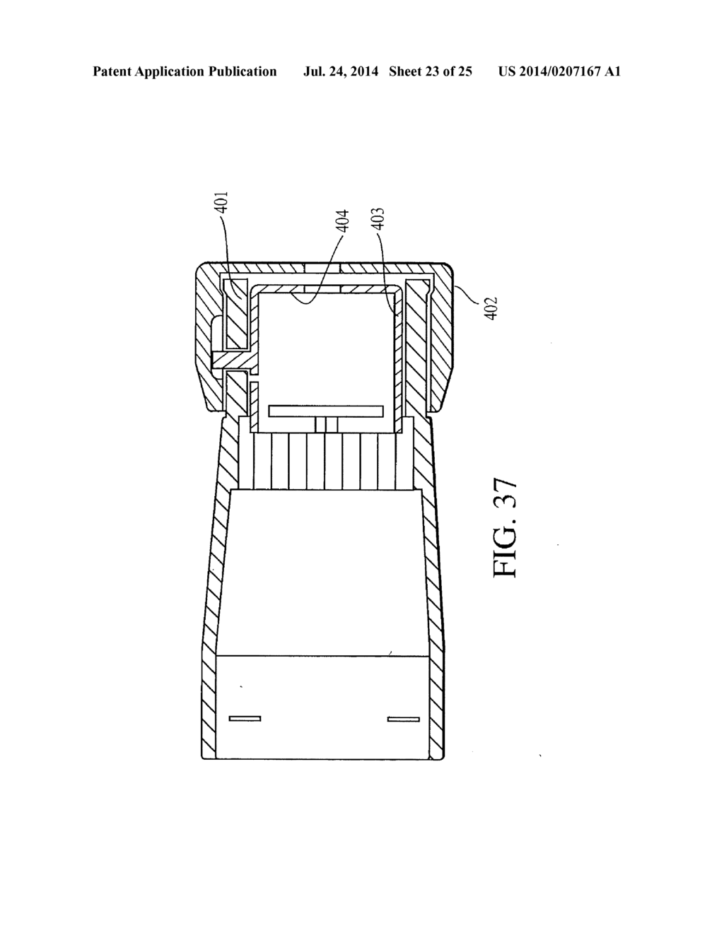 ADJUSTABLE TIP FOR A LANCET DEVICE AND METHOD - diagram, schematic, and image 24