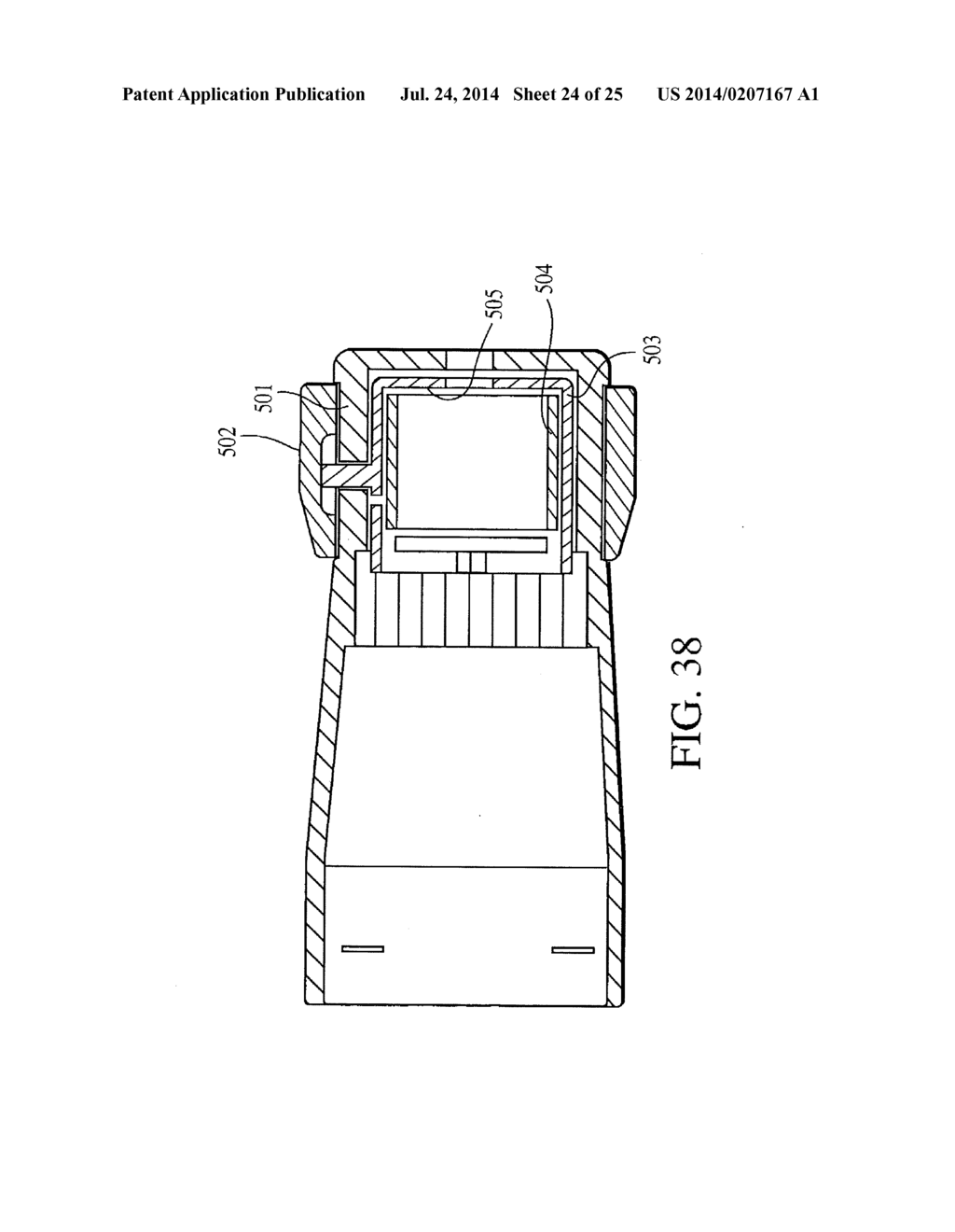 ADJUSTABLE TIP FOR A LANCET DEVICE AND METHOD - diagram, schematic, and image 25