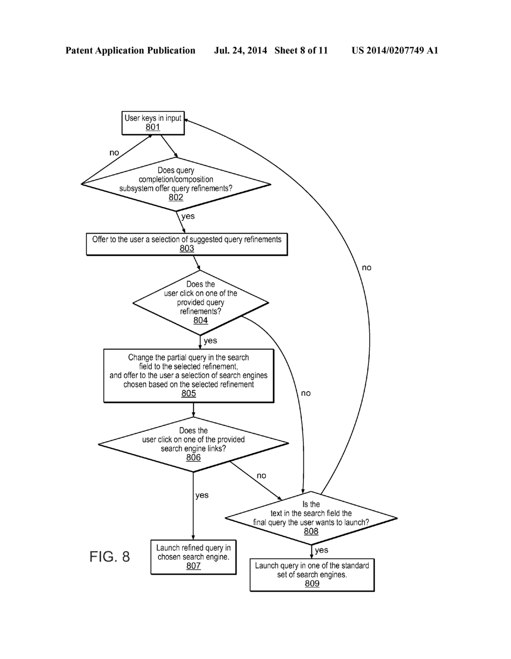 Method and System for Incrementally Selecting and Providing Relevant     Search Engines in Response to a User Query - diagram, schematic, and image 09