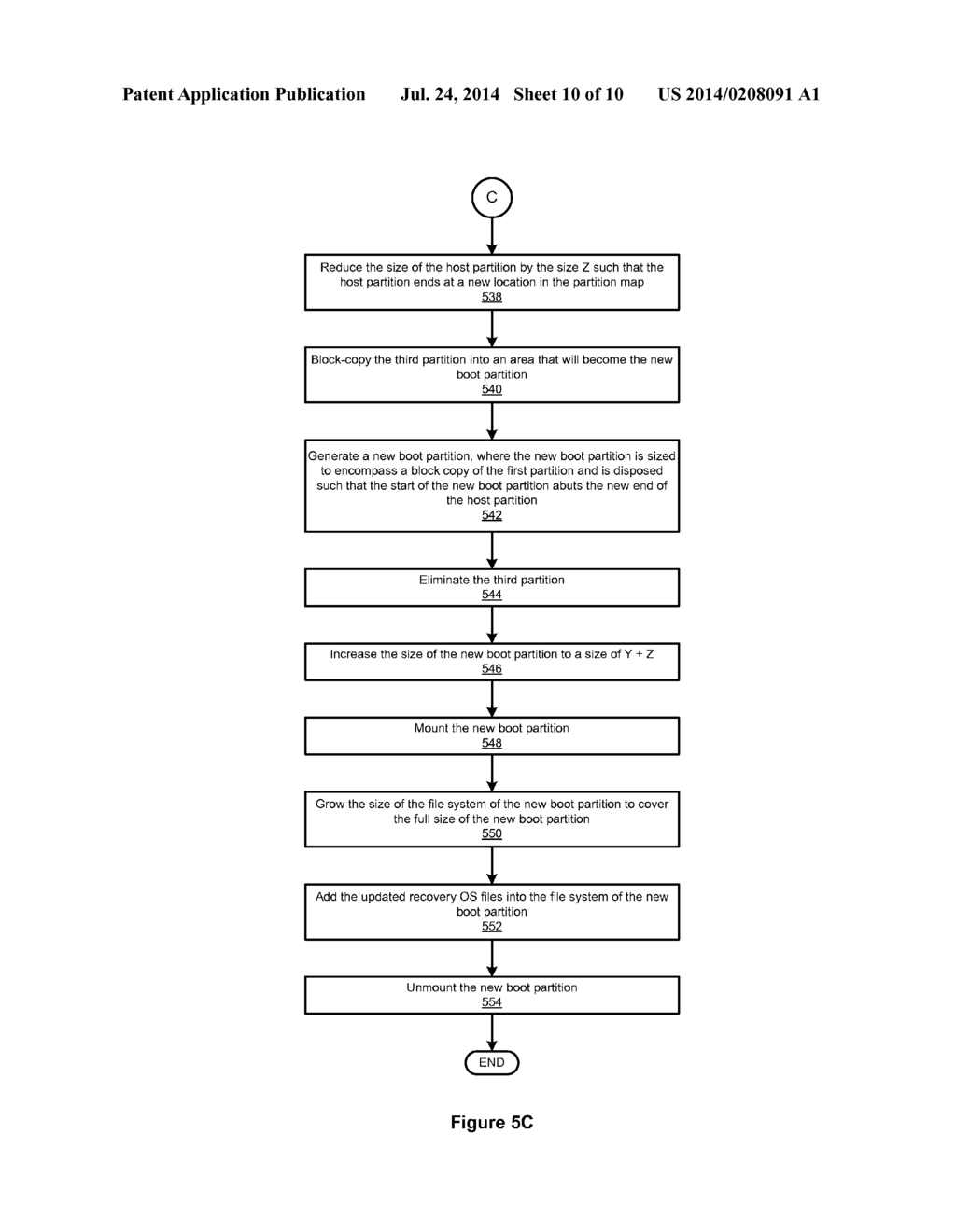 METHOD AND SYSTEM FOR DYNAMICALLY RESIZING ENCLOSED STORAGE DEVICE     PARTITIONS - diagram, schematic, and image 11