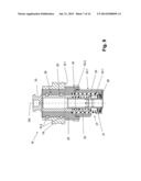 DEVICE FOR TREATING PACKAGES, AND HOLDING-AND-CENTERING UNIT FOR PACKAGES diagram and image