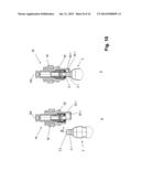 DEVICE FOR TREATING PACKAGES, AND HOLDING-AND-CENTERING UNIT FOR PACKAGES diagram and image