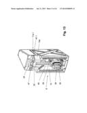 DEVICE FOR TREATING PACKAGES, AND HOLDING-AND-CENTERING UNIT FOR PACKAGES diagram and image