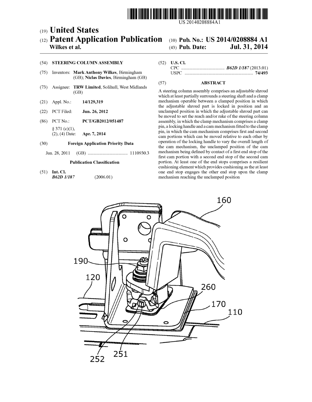 Steering Column Assembly - diagram, schematic, and image 01