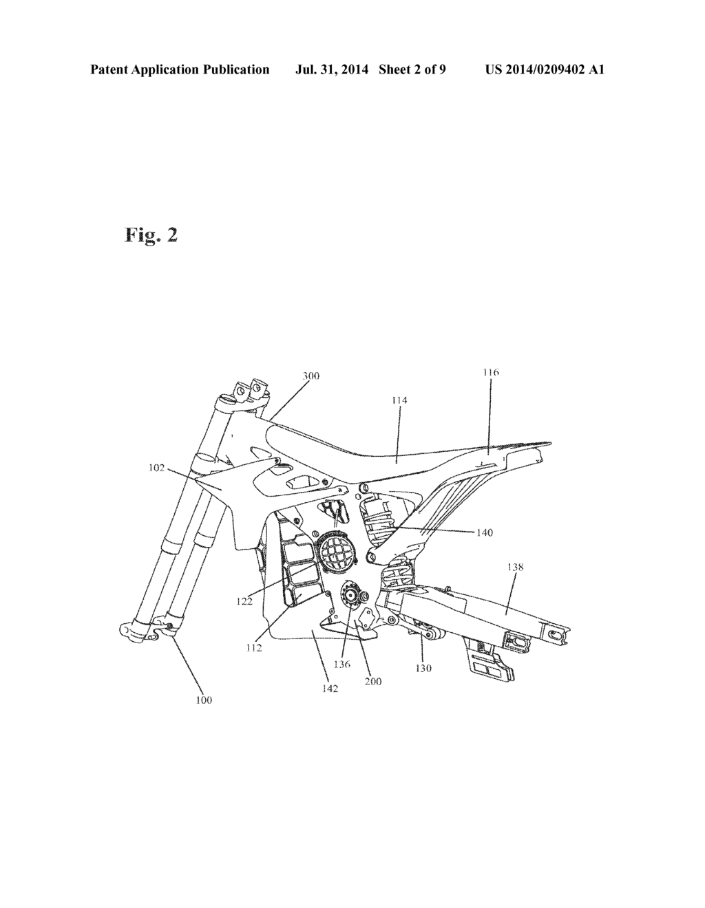 INTEGRATED CAST MOTORCYCLE CHASSIS AND MOTOR HOUSING - diagram, schematic, and image 03