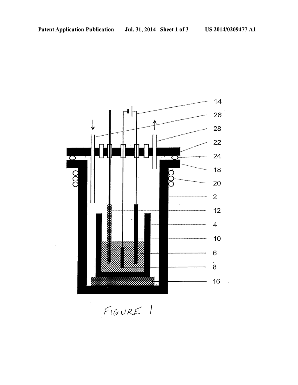 ELECTRO-DEOXIDATION METHOD, APPARATUS AND PRODUCT - diagram, schematic, and image 02