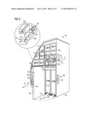 Aircraft monument comprising an integrated cabin attendant seat and     aircraft area diagram and image