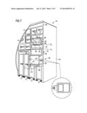 Aircraft monument comprising an integrated cabin attendant seat and     aircraft area diagram and image