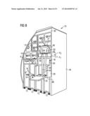 Aircraft monument comprising an integrated cabin attendant seat and     aircraft area diagram and image