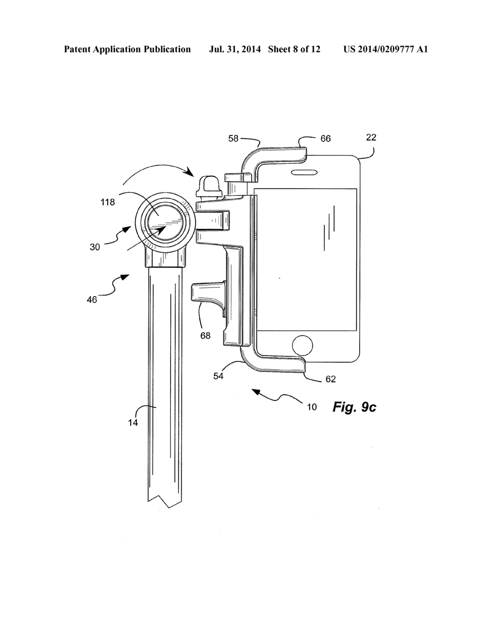 TRIGGER ACTUATED CLAMP FOR SMART PHONE CAMERA - diagram, schematic, and image 09