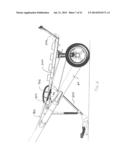 WHEELED CART FOR CARRYING AND SECURING SKI EQUIPMENT AND PERSONAL ITEMS. diagram and image