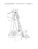 WHEELED CART FOR CARRYING AND SECURING SKI EQUIPMENT AND PERSONAL ITEMS. diagram and image