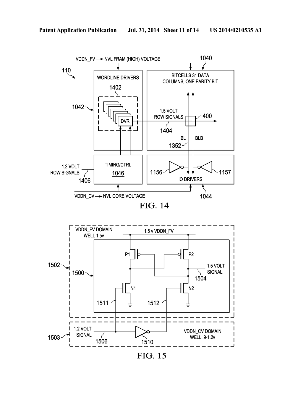 Signal Level Conversion in Nonvolatile Bitcell Array - diagram, schematic, and image 12