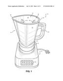 BLENDER WITH VARYING INTERNALLY AND EXTERNALLY SHAPED CONTAINER diagram and image