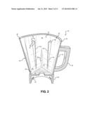 BLENDER WITH VARYING INTERNALLY AND EXTERNALLY SHAPED CONTAINER diagram and image