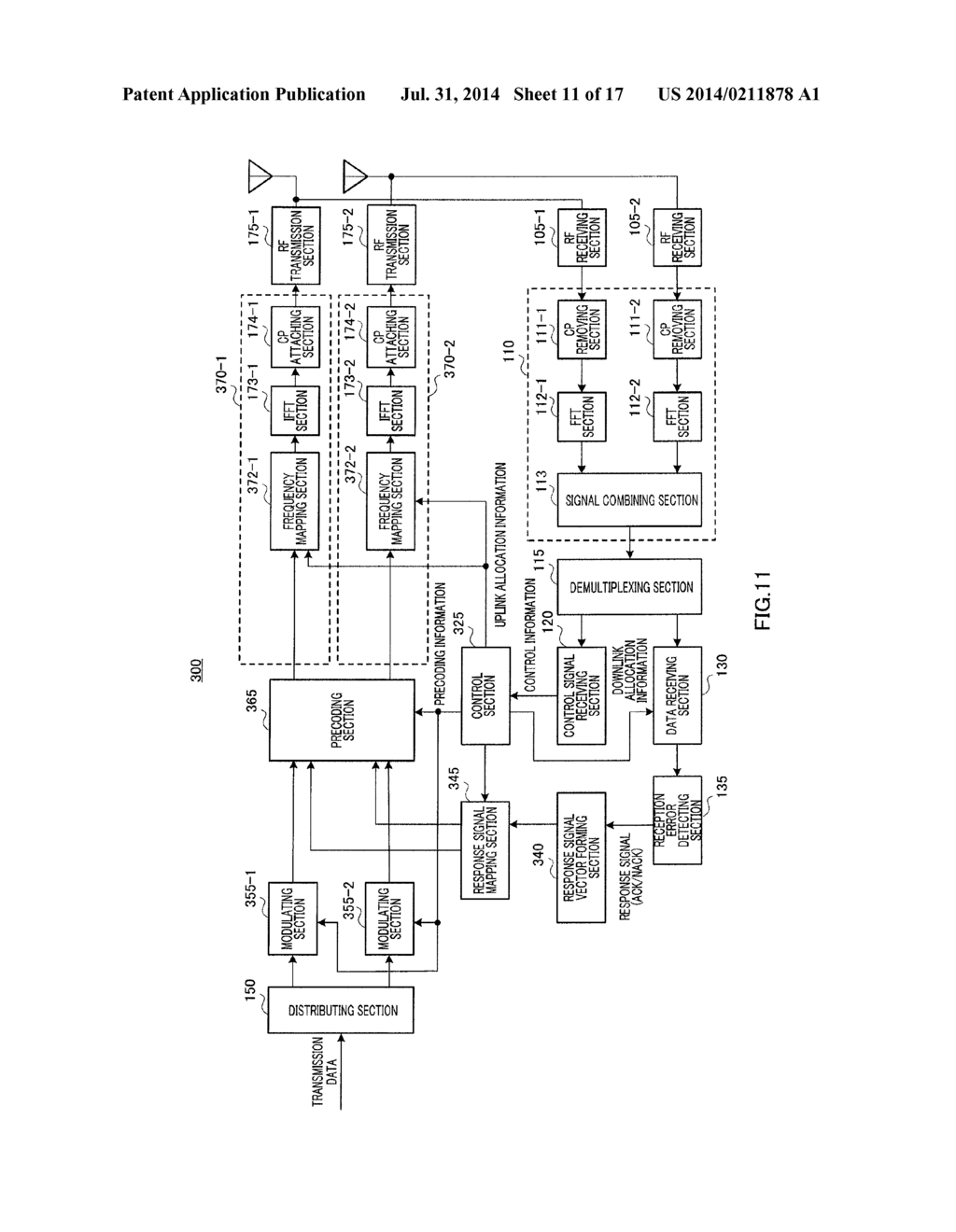 MIMO RECEPTION DEVICE AND MIMO RECEPTION METHOD - diagram, schematic, and image 12