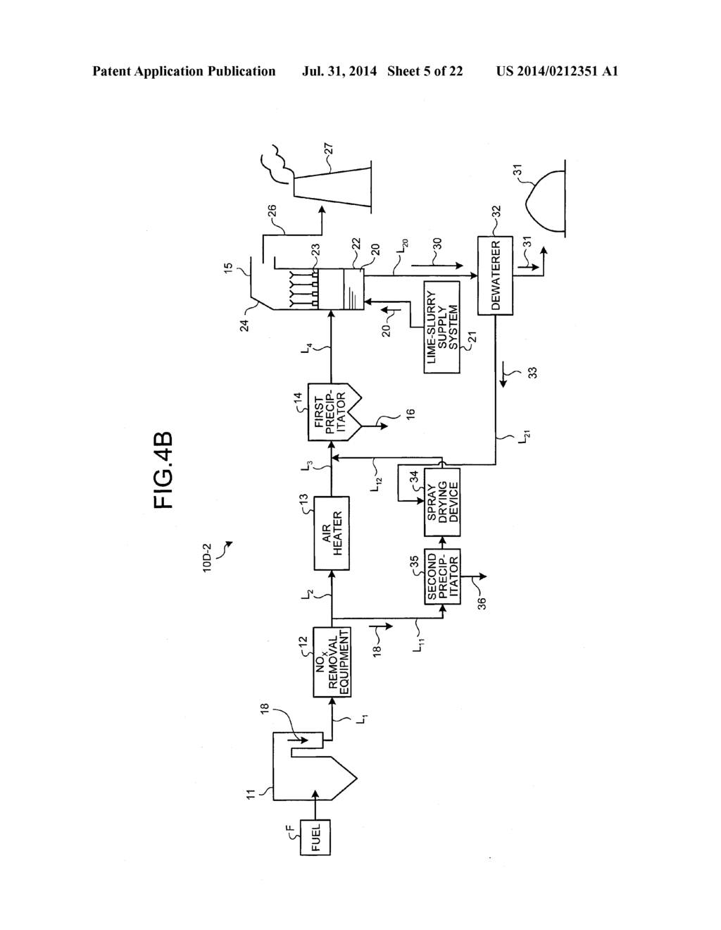 AIR POLLUTION CONTROL SYSTEM, AIR POLLUTION CONTROL METHOD, SPRAY DRYING     DEVICE OF DEWATERING FILTRATION FLUID FROM DESULFURIZATION DISCHARGED     WATER, AND METHOD THEREOF - diagram, schematic, and image 06