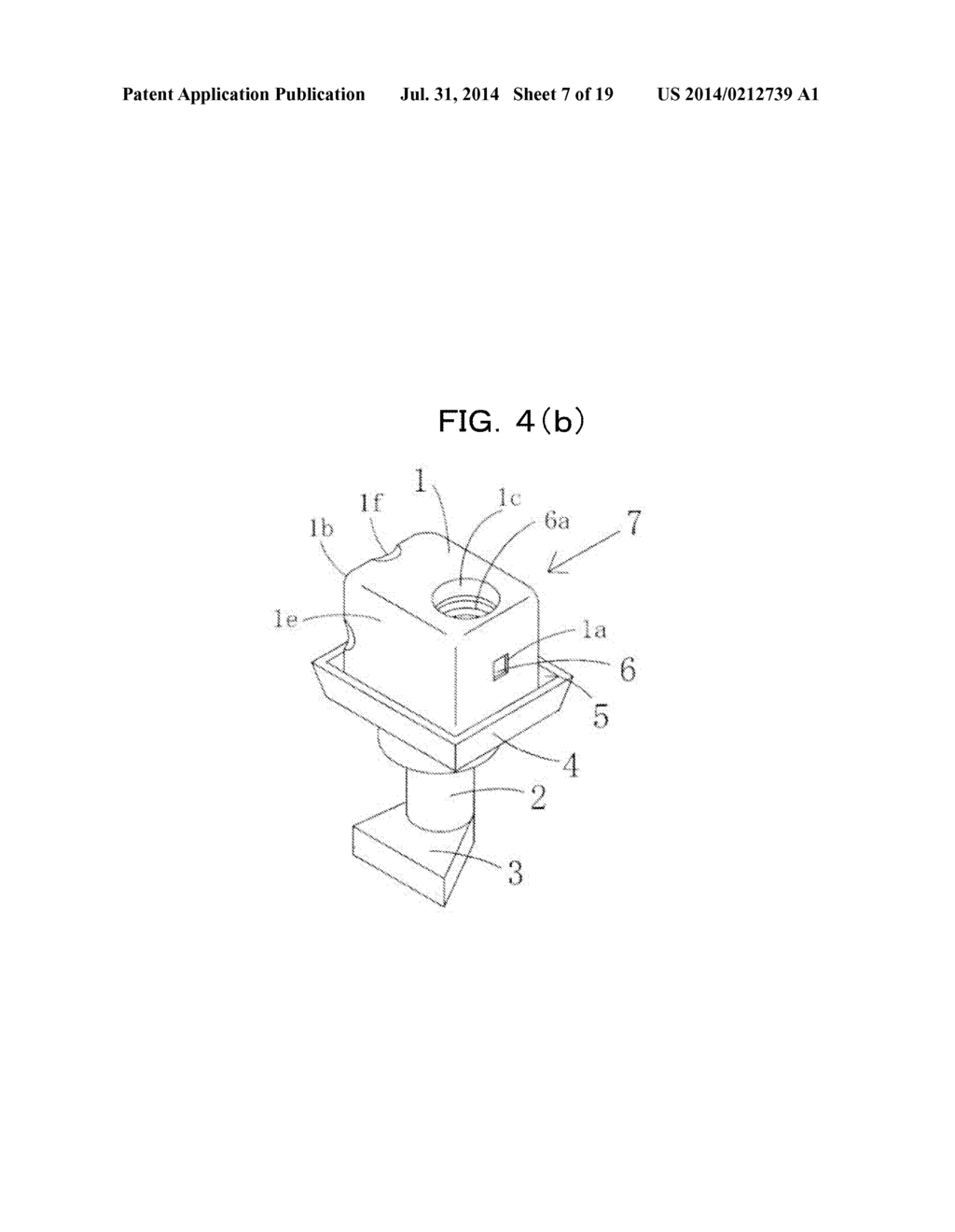 TERMINAL PORTION FOR STORAGE BATTERIES, PLASTIC ENCAPSULATED TERMINAL FOR     STORAGE BATTERIES, METHOD FOR PRODUCING THE SAME, STORAGE BATTERY     PROVIDED WITH TERMINAL PORTION, AND AUTOMOBILE EQUIPPED WITH STORAGE     BATTERY - diagram, schematic, and image 08