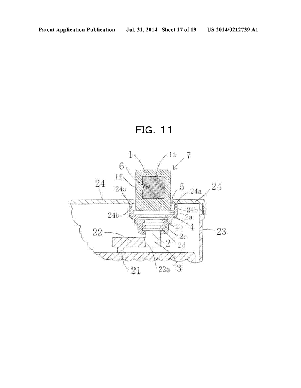 TERMINAL PORTION FOR STORAGE BATTERIES, PLASTIC ENCAPSULATED TERMINAL FOR     STORAGE BATTERIES, METHOD FOR PRODUCING THE SAME, STORAGE BATTERY     PROVIDED WITH TERMINAL PORTION, AND AUTOMOBILE EQUIPPED WITH STORAGE     BATTERY - diagram, schematic, and image 18