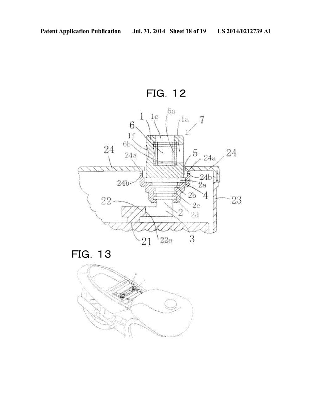 TERMINAL PORTION FOR STORAGE BATTERIES, PLASTIC ENCAPSULATED TERMINAL FOR     STORAGE BATTERIES, METHOD FOR PRODUCING THE SAME, STORAGE BATTERY     PROVIDED WITH TERMINAL PORTION, AND AUTOMOBILE EQUIPPED WITH STORAGE     BATTERY - diagram, schematic, and image 19