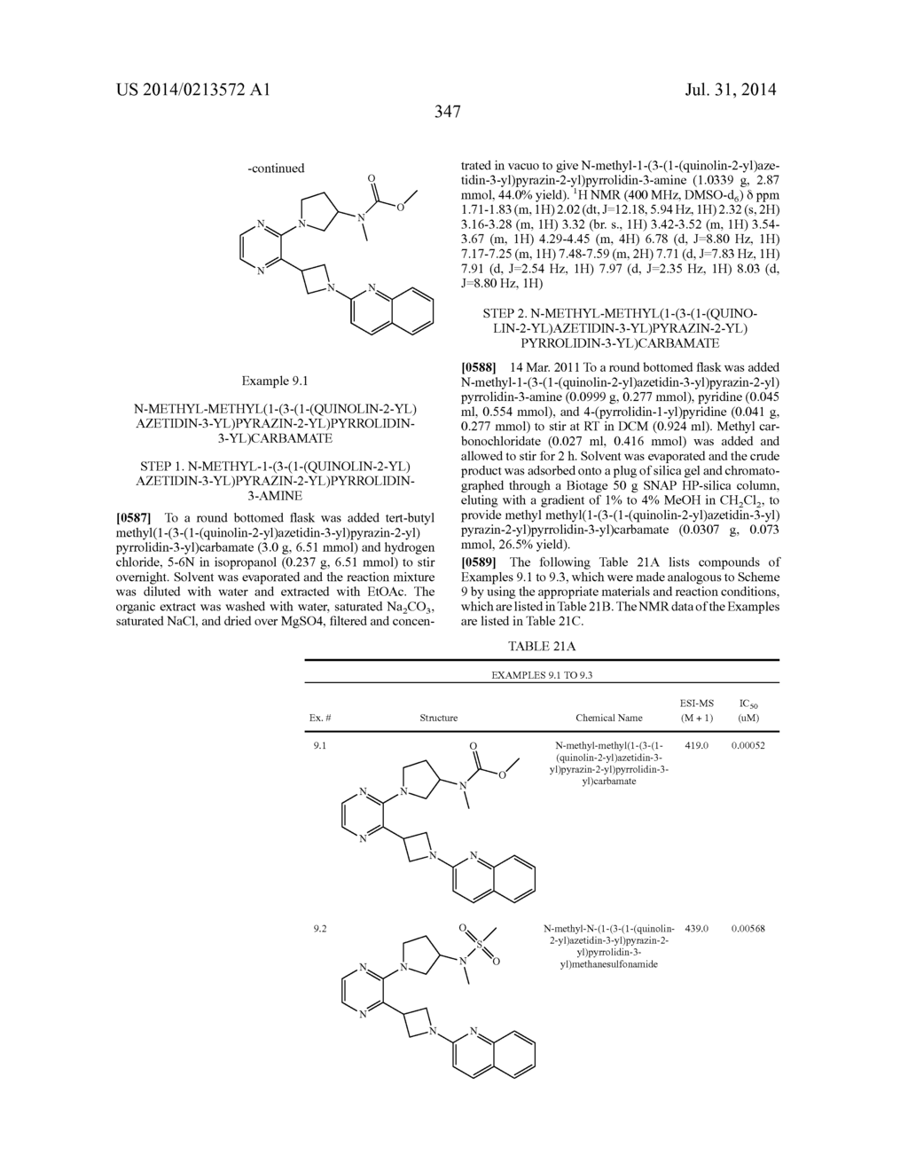 UNSATURATED NITROGEN HETEROCYCLIC COMPOUNDS USEFUL AS PDE10 INHIBITORS - diagram, schematic, and image 348