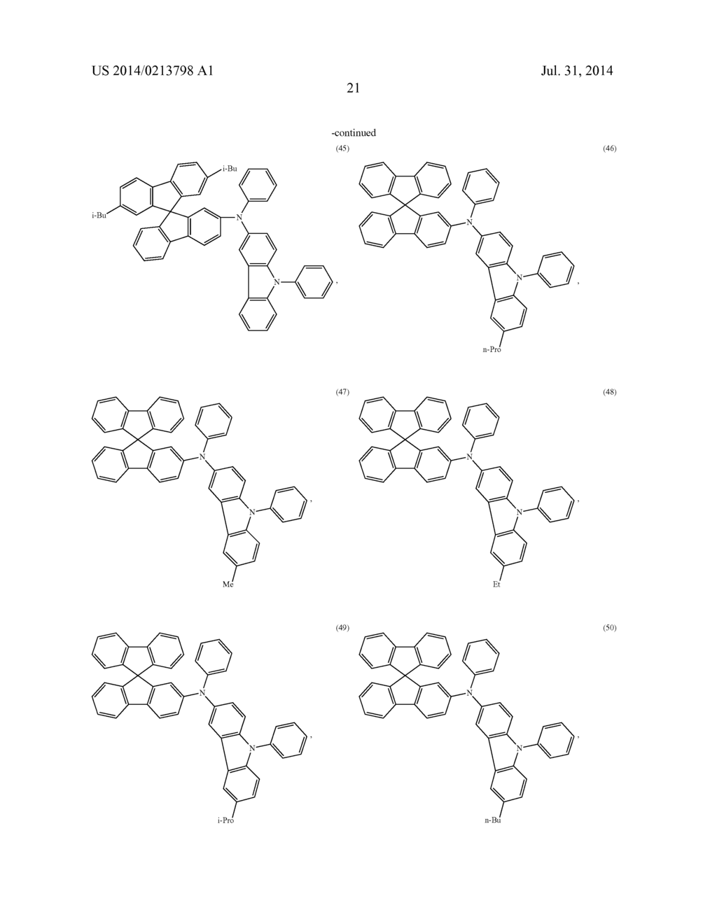 SPIROFLUORENE DERIVATIVE, MATERIAL FOR LIGHT-EMITTING ELEMENT,     LIGHT-EMITTING ELEMENT, LIGHT-EMITTING DEVICE, AND ELECTRONIC DEVICE - diagram, schematic, and image 74