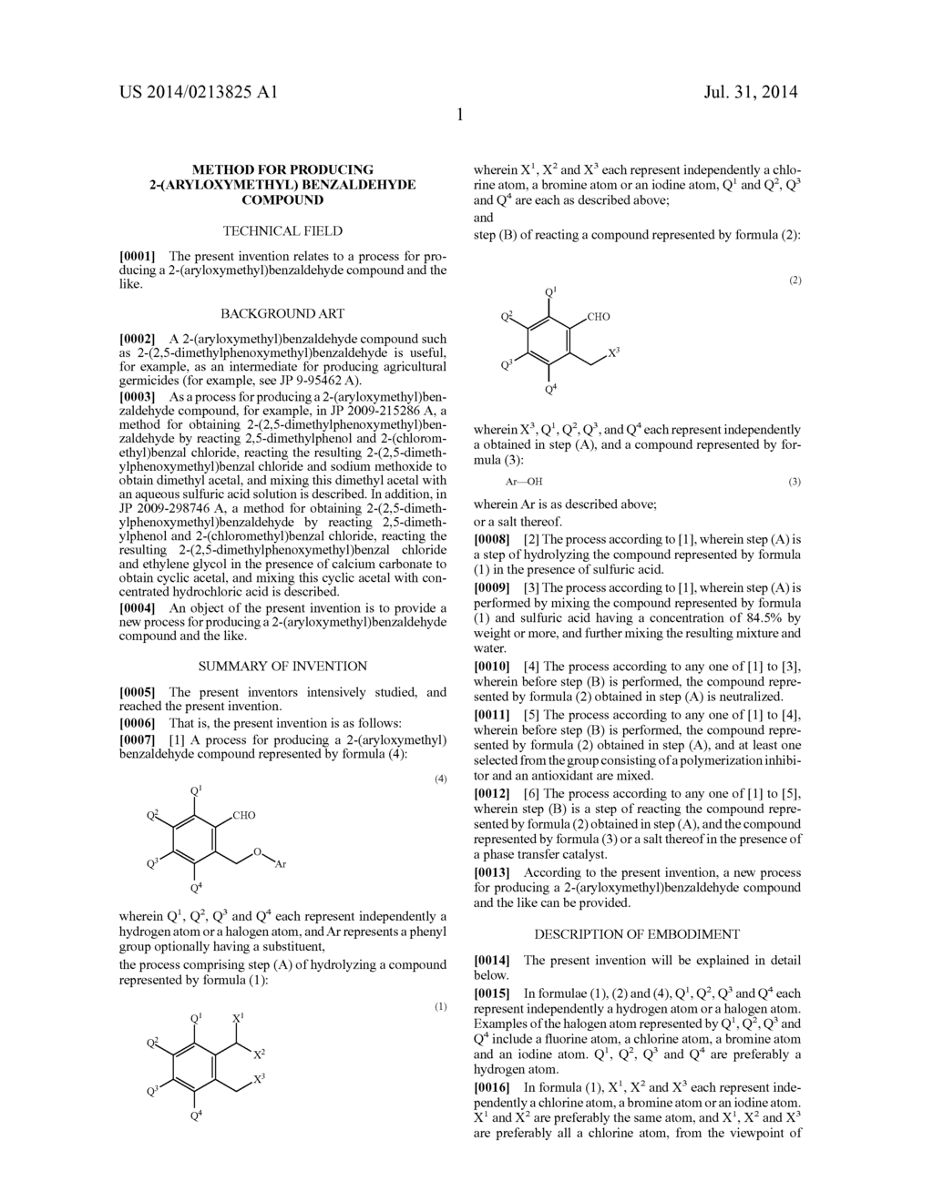 METHOD FOR PRODUCING 2-(ARYLOXYMETHYL) BENZALDEHYDE COMPOUND - diagram, schematic, and image 02