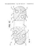 CLEATS, CLEATED SOLE STRUCTURES, MOLDS, AND MOLDING METHODS FOR IN-MOLDING     ARTICLES diagram and image