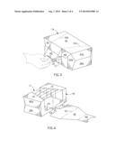 SHIPPING AND DISPLAY CONTAINER FOLDABLE INTO DISPLAY TRAYS WITH ANTI-TIP     FEATURES diagram and image