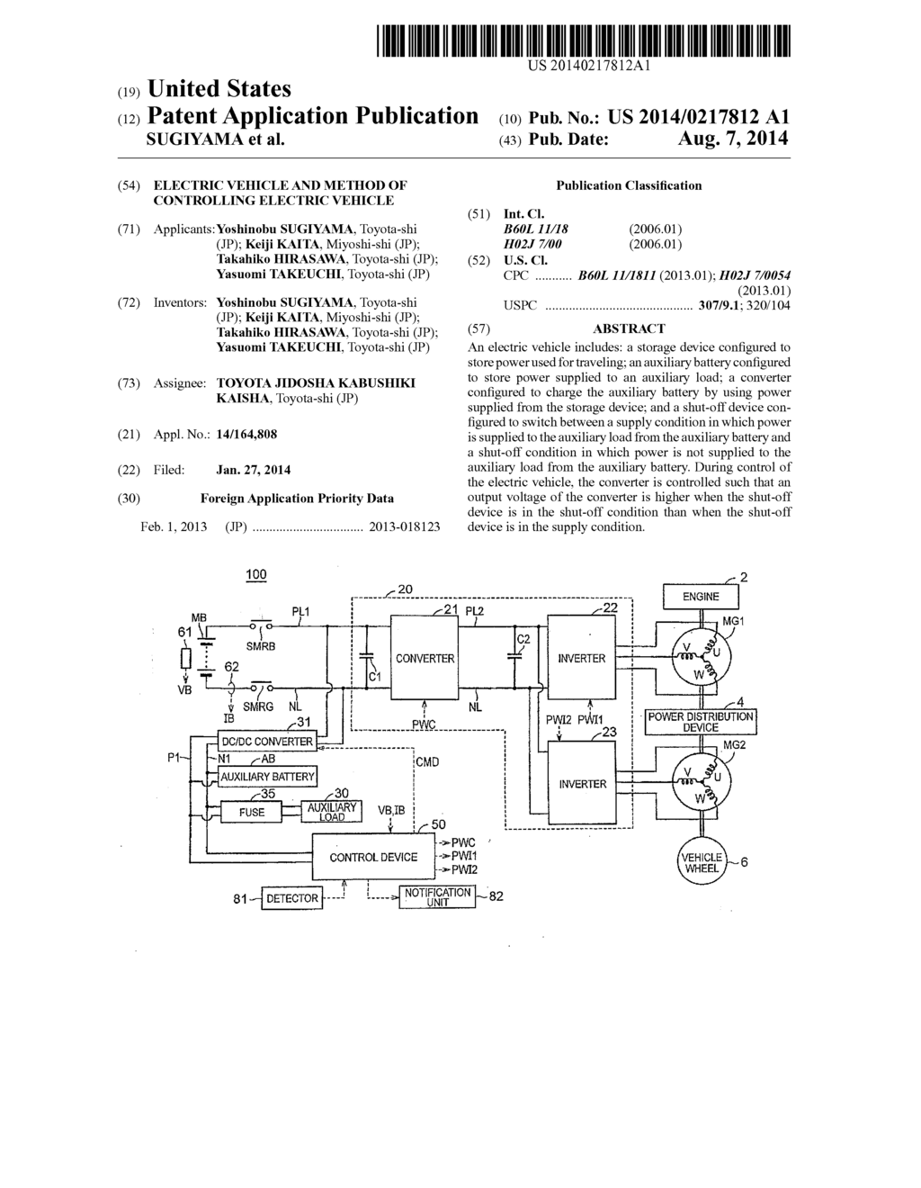 ELECTRIC VEHICLE AND METHOD OF CONTROLLING ELECTRIC VEHICLE - diagram, schematic, and image 01