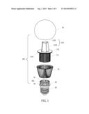 HEAT SINK MODULE AND OMNIDIRECTIONAL LED LAMP HOLDER ASSEMBLY USING SAME diagram and image