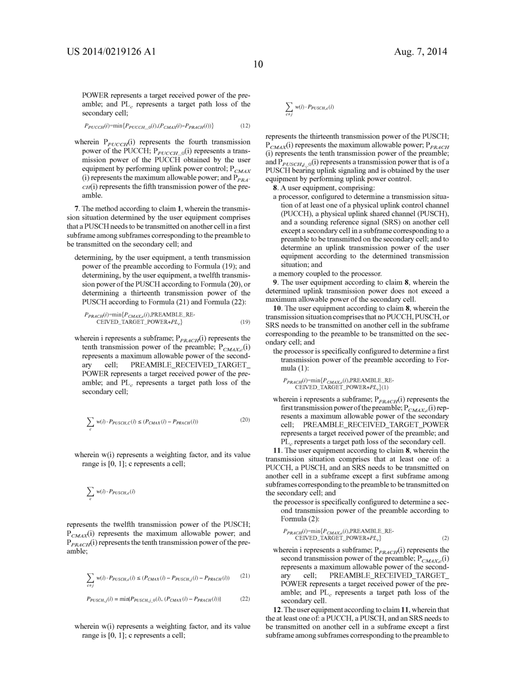 UPLINK TRANSMISSION POWER DETERMINING METHOD AND USER EQUIPMENT - diagram, schematic, and image 12