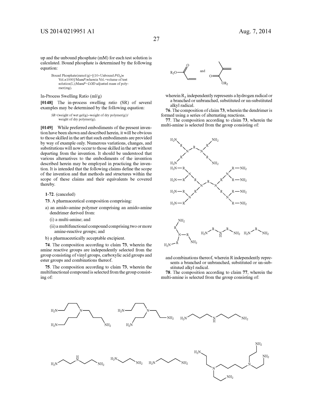 AMIDO-AMINE DENDRIMER COMPOSITIONS - diagram, schematic, and image 28