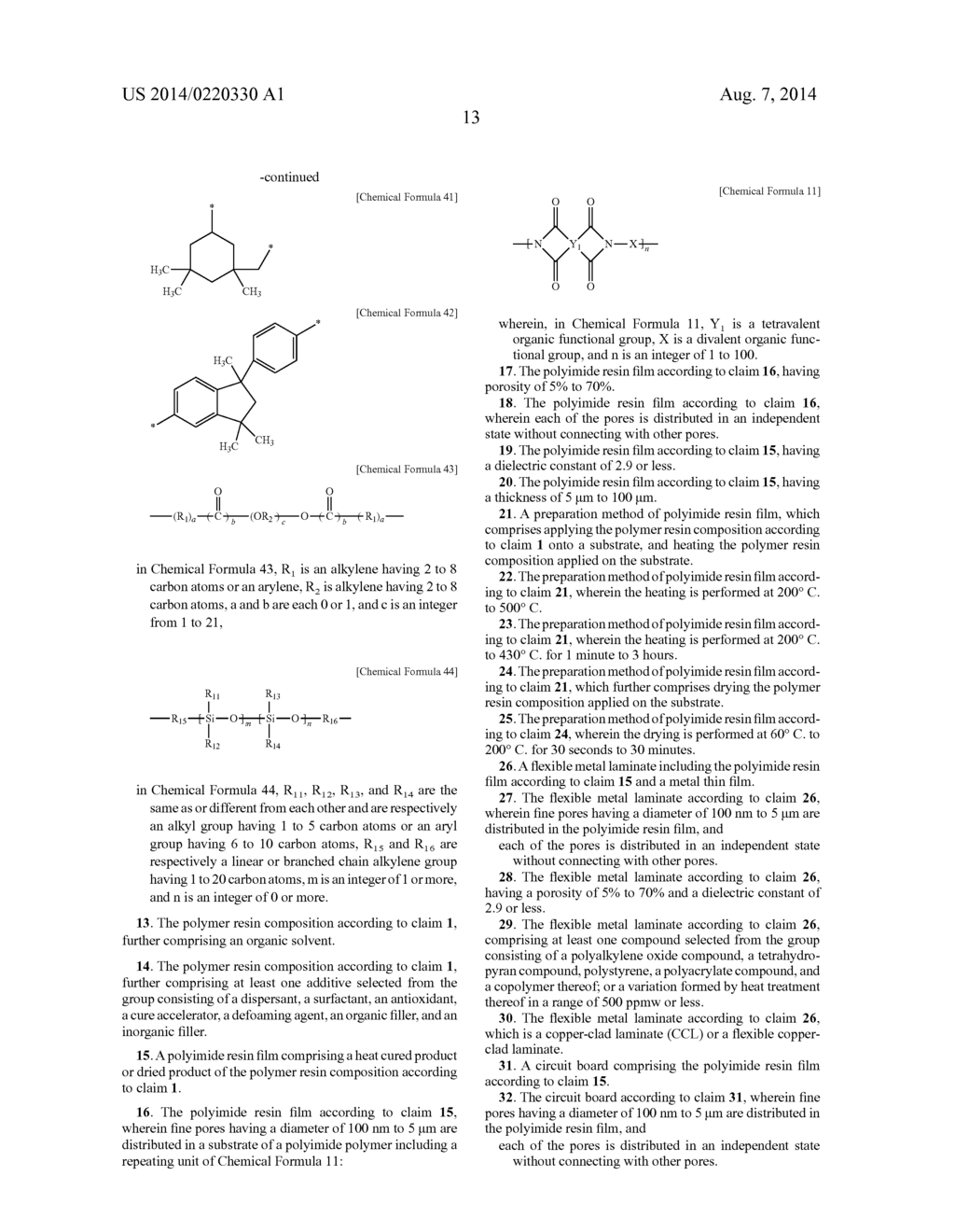 POLYMER RESIN COMPOSITION, POLYIMIDE RESIN FILM, PREPARATION METHOD OF     POLYIMIDE RESIN FILM, FLEXIBLE METAL LAMINATE, AND CIRCUIT BOARD - diagram, schematic, and image 15