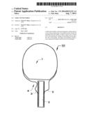 Table Tennis Paddle diagram and image