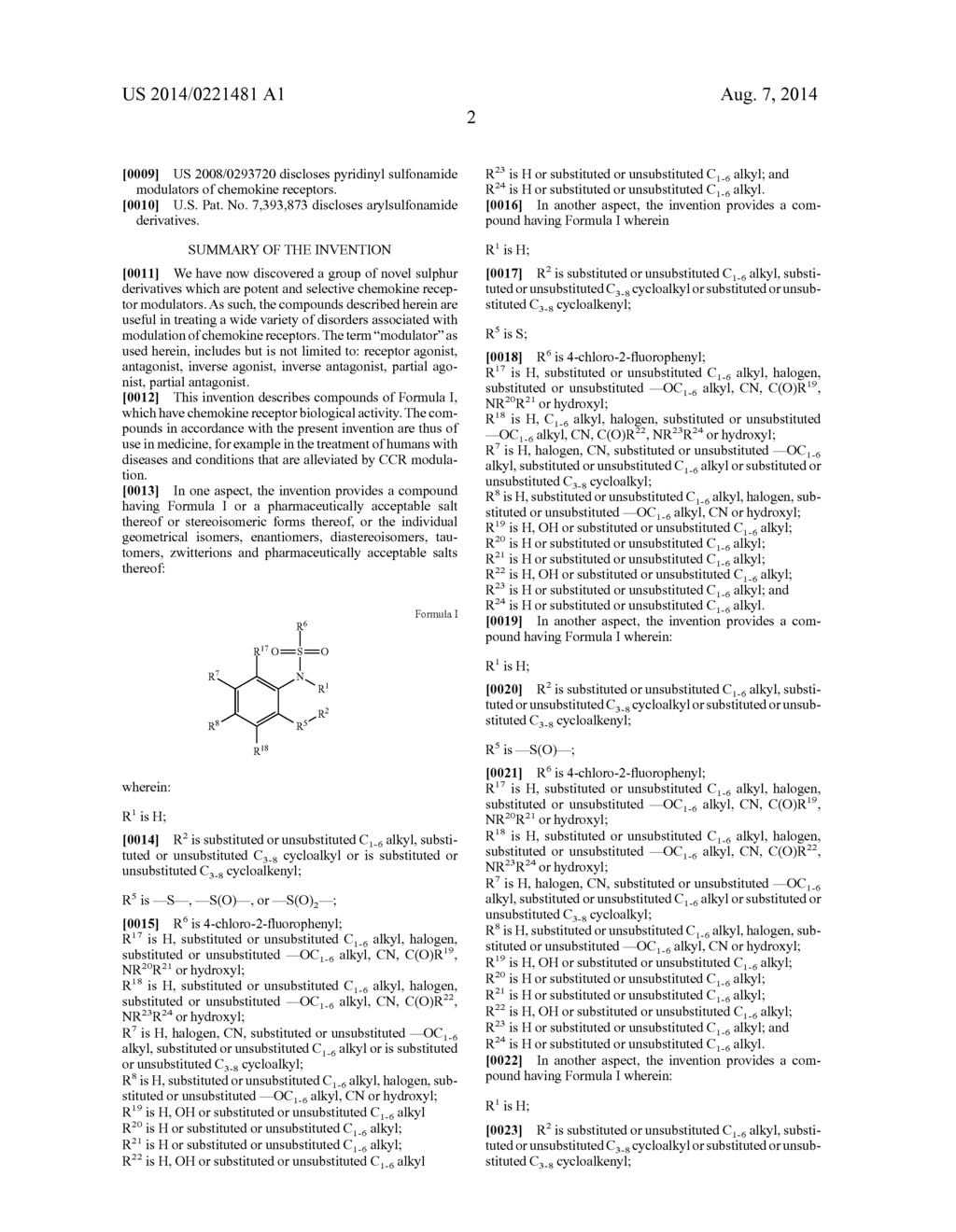 SULFUR DERIVATIVES AS CHEMOKINE RECEPTOR MODULATORS - diagram, schematic, and image 03
