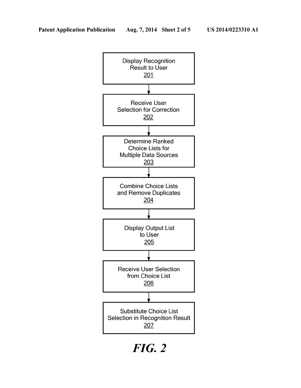 Correction Menu Enrichment with Alternate Choices and Generation of Choice     Lists in Multi-Pass Recognition Systems - diagram, schematic, and image 03