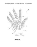 WEARABLE ARTICLE WITH CORRESPONDINGLY ALIGNED INTERIOR AND EXTERIOR GRIP     MATERIAL diagram and image
