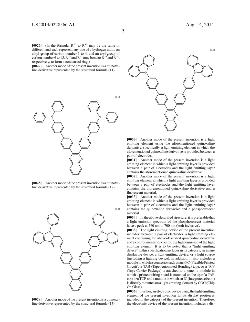 Quinoxaline Derivative, and Light Emitting Element, Light Emitting Device,     and Electronic Device Using the Quinoxaline Derivative - diagram, schematic, and image 39