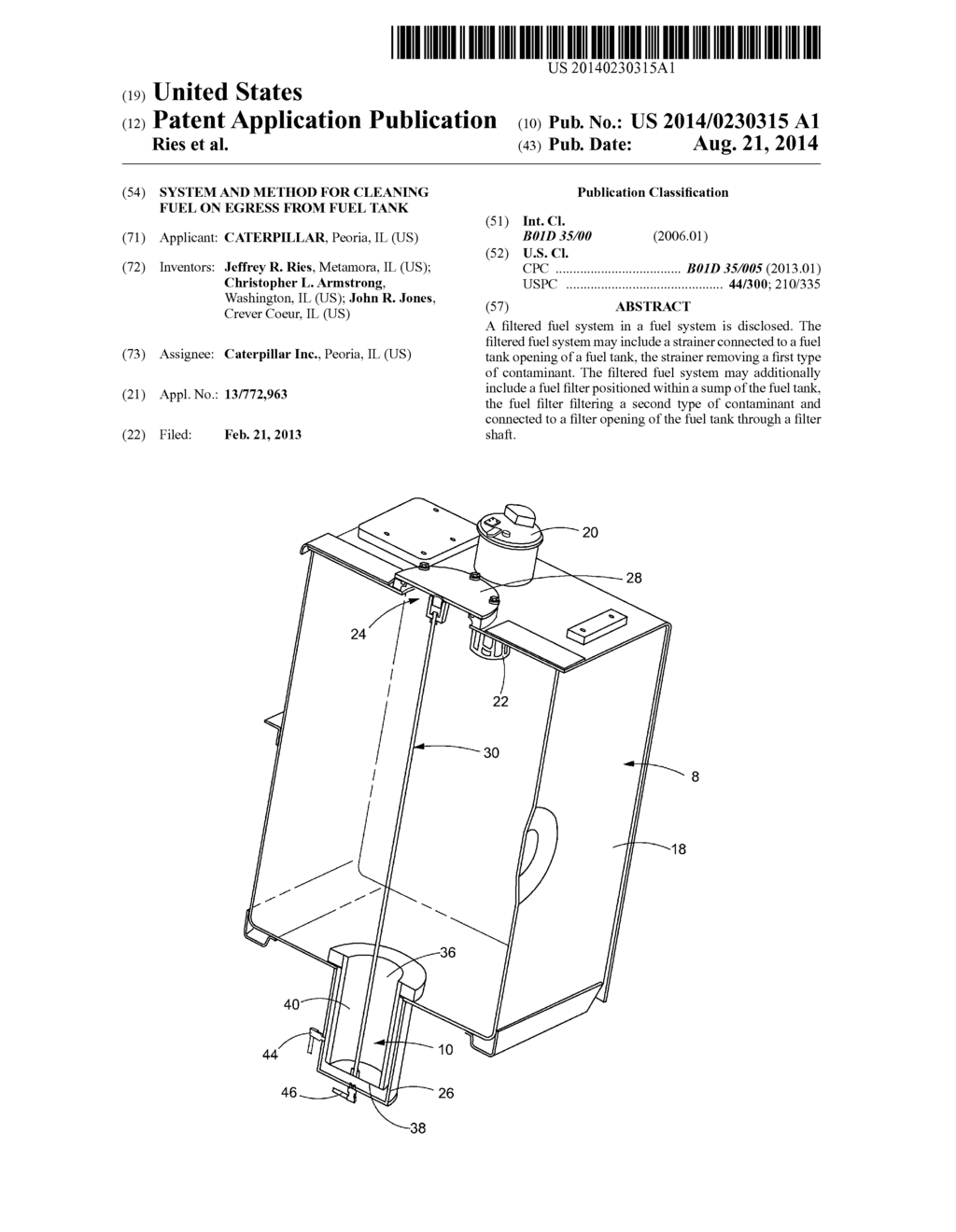 System and Method for Cleaning Fuel on Egress From Fuel Tank - diagram, schematic, and image 01